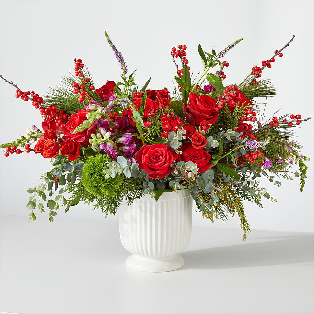 Big Red Bow Bouquet – CHARLY'S FLOWERS, San Jose CA