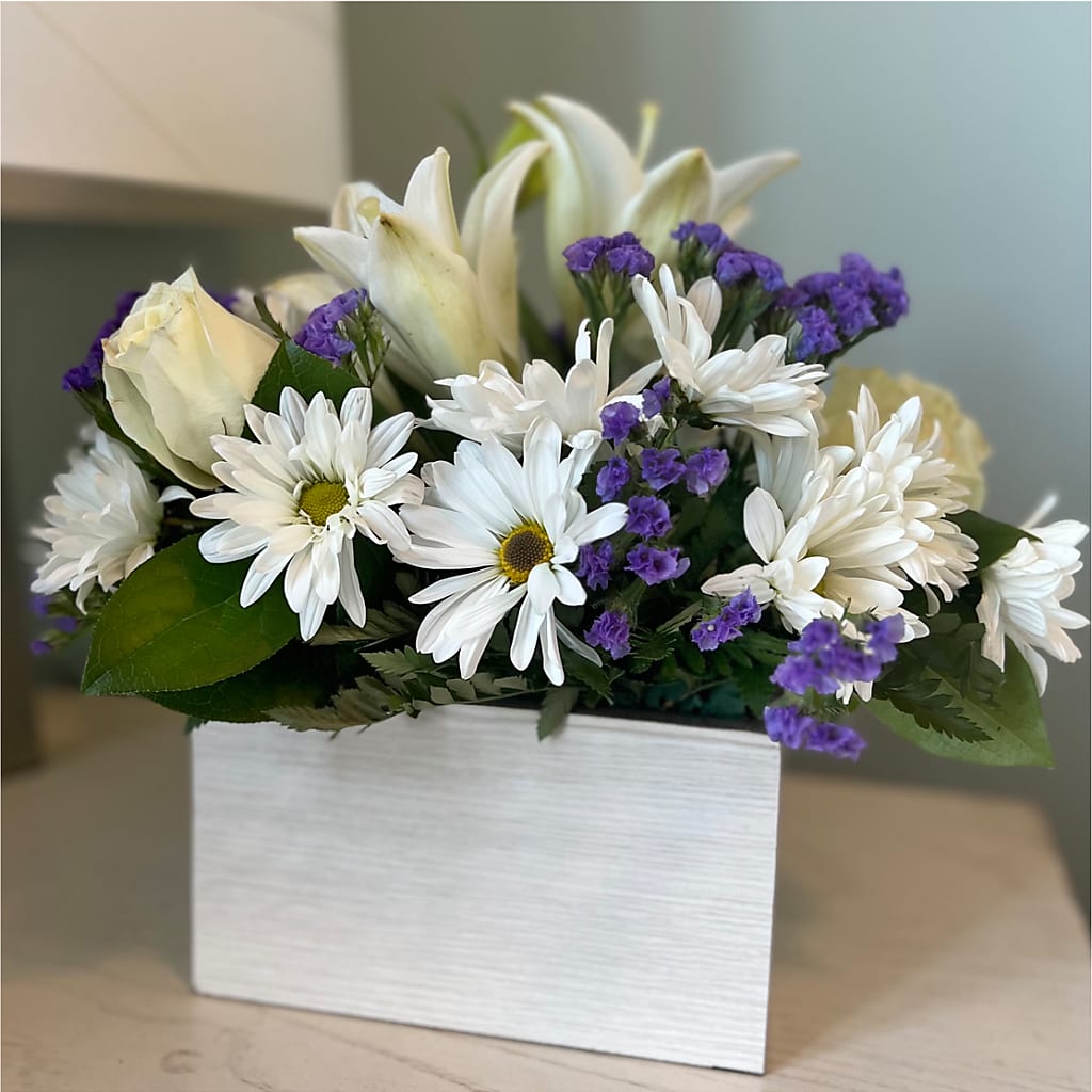 Beyond Blue Box Bouquet – CHARLY'S FLOWERS, San Jose CA