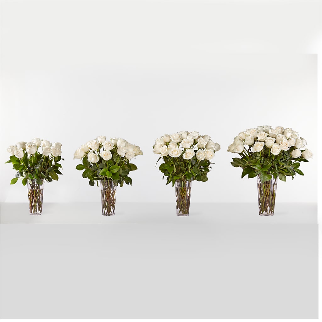 Long Stem White Rose Bouquet – CHARLY'S FLOWERS, San Jose CA