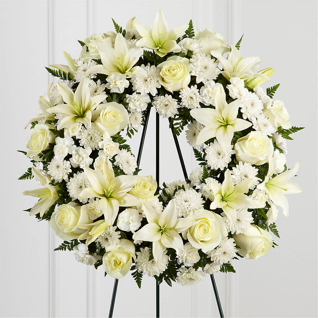 Treasured Tribute Wreath – CHARLY'S FLOWERS, San Jose CA