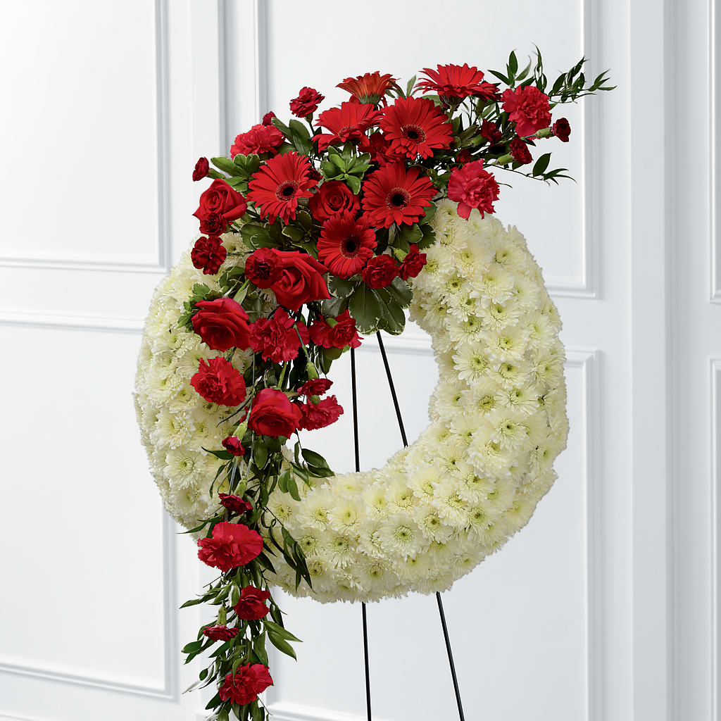 Graceful Tribute Wreath – CHARLY'S FLOWERS, San Jose CA