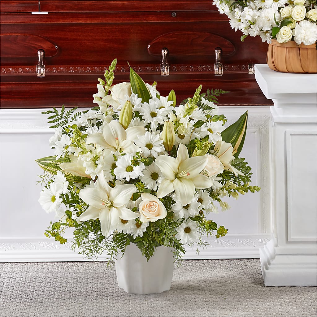 Thoughts of Tranquility Floor Basket – CHARLY'S FLOWERS, San Jose CA