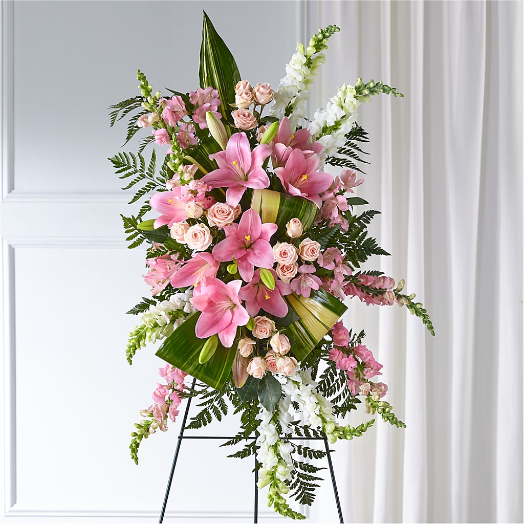 Elegant Embrace Standing Spray – CHARLY'S FLOWERS, San Jose CA