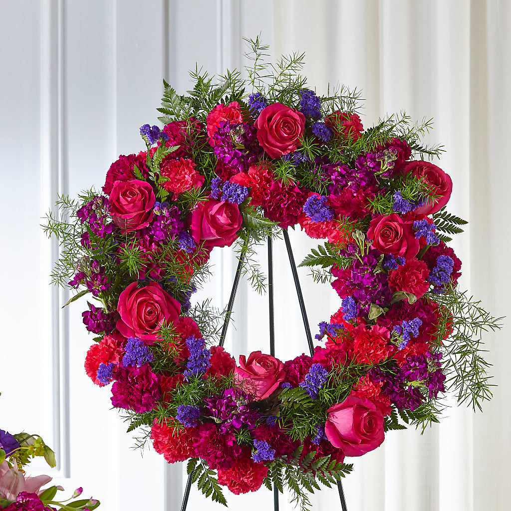 Calming Colors Wreath – CHARLY'S FLOWERS, San Jose CA