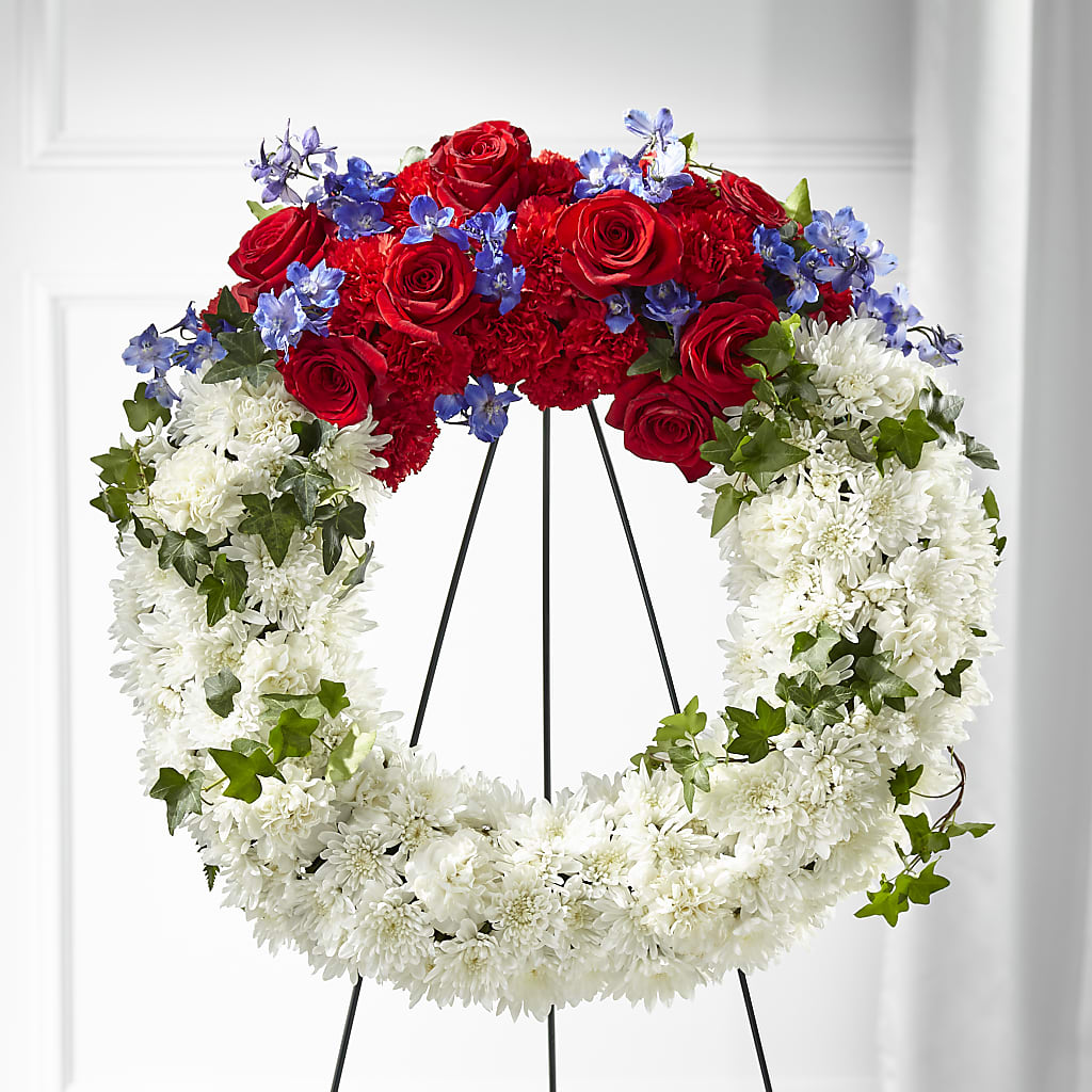 Patriotic Passion Wreath – CHARLY'S FLOWERS, San Jose CA