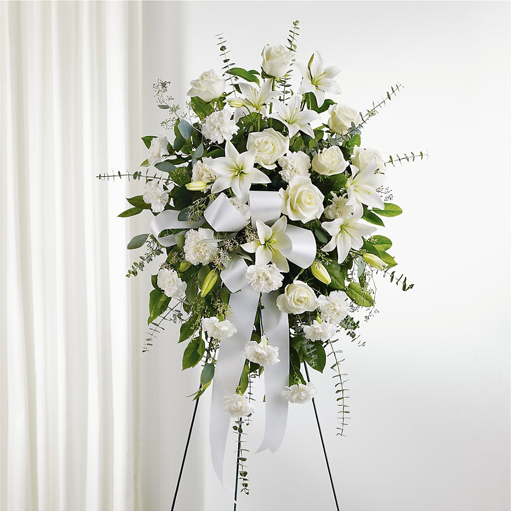 With Care Standing Spray – CHARLY'S FLOWERS, San Jose CA