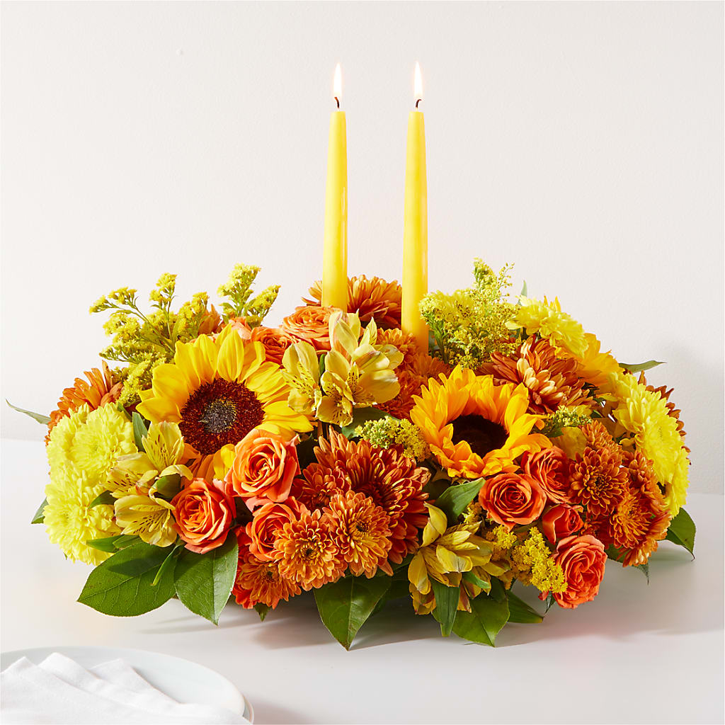 Autumn Harmony Centerpiece – CHARLY'S FLOWERS, San Jose CA