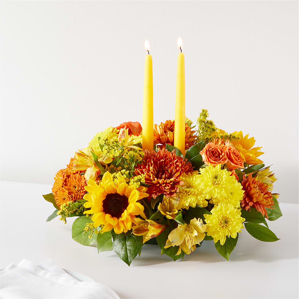 Autumn Harmony Centerpiece – CHARLY'S FLOWERS, San Jose CA
