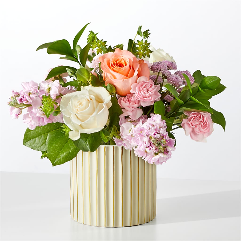 French Market Bouquet with Ivory Vase – CHARLY'S FLOWERS, San Jose CA