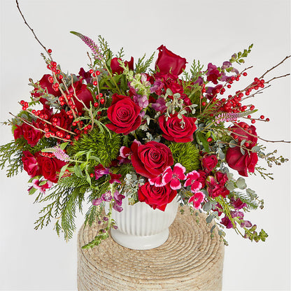Big Red Bow Bouquet – CHARLY'S FLOWERS, San Jose CA
