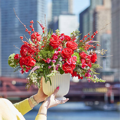 Big Red Bow Bouquet – CHARLY'S FLOWERS, San Jose CA