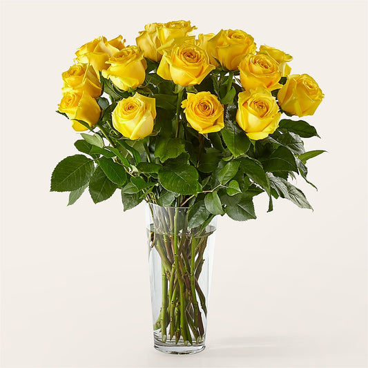 Long Stem Yellow Rose Bouquet – CHARLY'S FLOWERS, San Jose CA