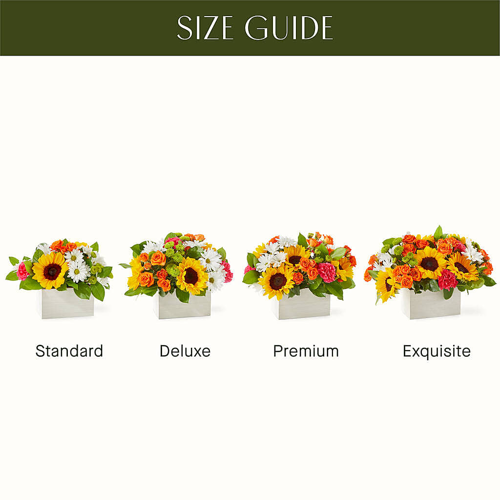 Sun-drenched Blooms Box Bouquet – CHARLY'S FLOWERS, San Jose CA