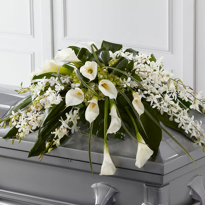 Angel Wings Casket Spray – CHARLY'S FLOWERS, San Jose CA