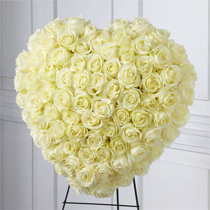 Elegant Remembrance Standing Heart – CHARLY'S FLOWERS, San Jose CA