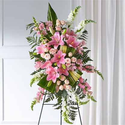 Elegant Embrace Standing Spray – CHARLY'S FLOWERS, San Jose CA