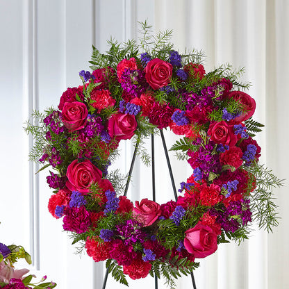 Calming Colors Wreath – CHARLY'S FLOWERS, San Jose CA