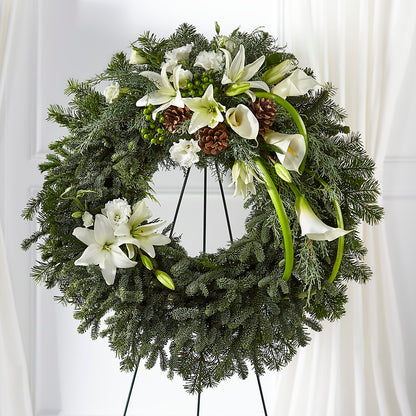 Greens of Hope Wreath – CHARLY'S FLOWERS, San Jose CA