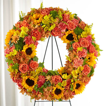Autumnal Memories Wreath (Standard) – CHARLY'S FLOWERS, San Jose CA