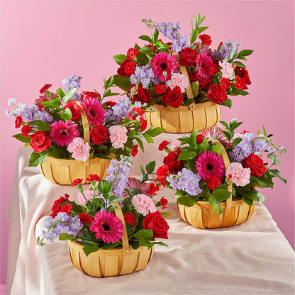 Pink Picnic Basket – CHARLY'S FLOWERS, San Jose CA