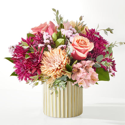 Berry Cobbler Bouquet with Ivory Vase – CHARLY'S FLOWERS, San Jose CA