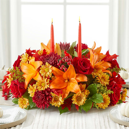 Autumn's Embrace Centerpiece – CHARLY'S FLOWERS, San Jose CA