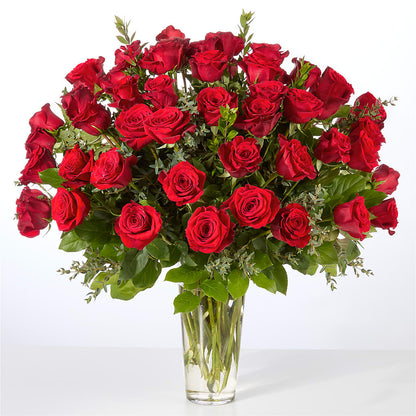 Forever Yours Fifty Stem Red Rose Bouquet – CHARLY'S FLOWERS, San Jose CA