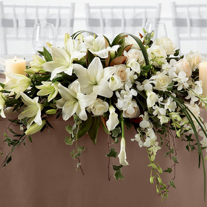 White Linen Arrangement – CHARLY'S FLOWERS, San Jose CA