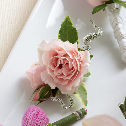 Pink Spray Rose Boutonniere – CHARLY'S FLOWERS, San Jose CA