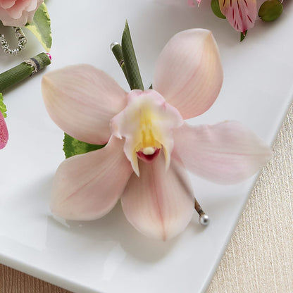 Pink Cymbidium Boutonniere – CHARLY'S FLOWERS, San Jose CA