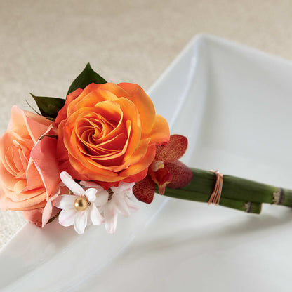 Sunset Dream Boutonniere – CHARLY'S FLOWERS, San Jose CA