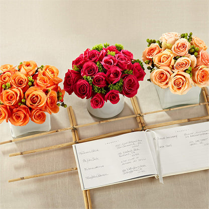 Dawn Rose Centerpiece – CHARLY'S FLOWERS, San Jose CA