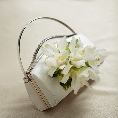 White Purse Decor – CHARLY'S FLOWERS, San Jose CA